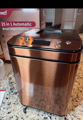 Rosewill 25-in-1 Automatic Bread Maker 2LB 700W Dual Heater Cinnamon