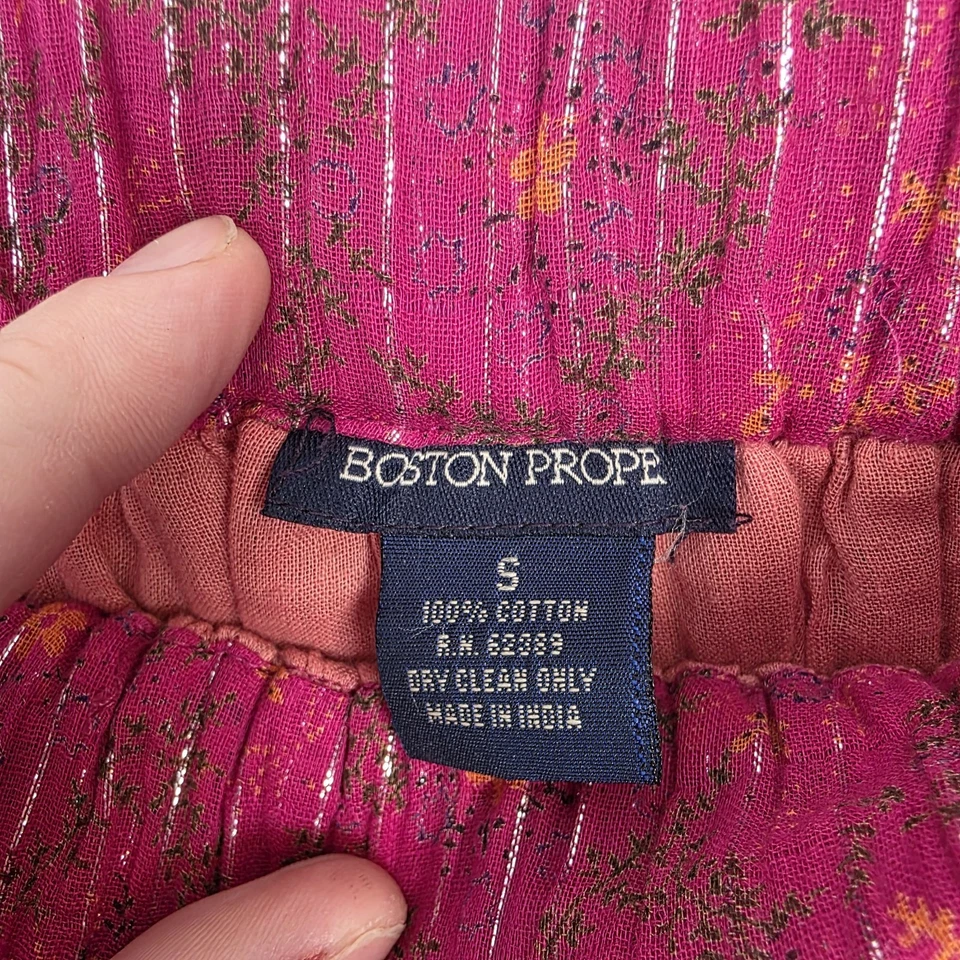 Maxi Falda Boston Propia Púrpura Roja En Niveles Lentejuelas Brillante Boho Festival Talla S Foto 4 de 4