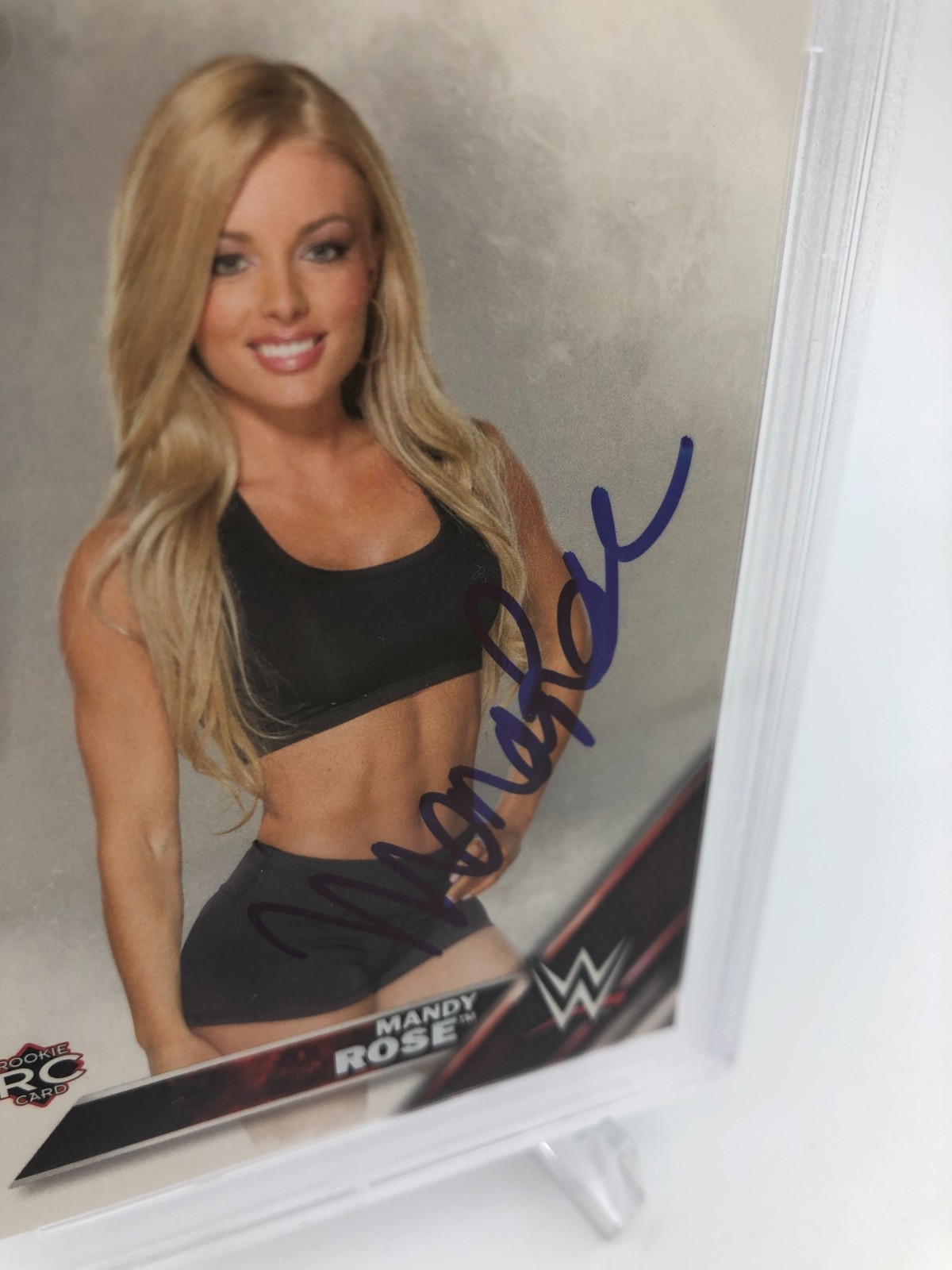 MANDY ROSE AUTO Signed on Card Rookie 2016 TOPPS WWE Auto grade PSA GEM MT 10 view 7
