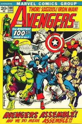 THE AVENGERS #100 COMIC BOOK COVER Poster print 11''x17''