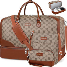 Women s Weekender Travel Duffel Bag Carry-On w/ Shoe Compartment Large Nylon