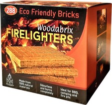 Natural Wood Eco Firelighters. 288 Sustainable Fire-starters Ideal for Wood Bur 0.08 per lighter