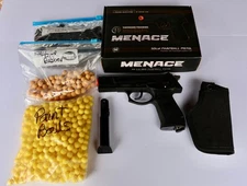 Tippmann Menace 50cal Paintball Gun Pistol Marker Bundle