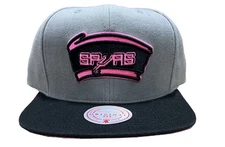 Mitchell & Ness Gry/Blk NBA San Antonio Spurs Neon Lights HWC Snapback - OSFA