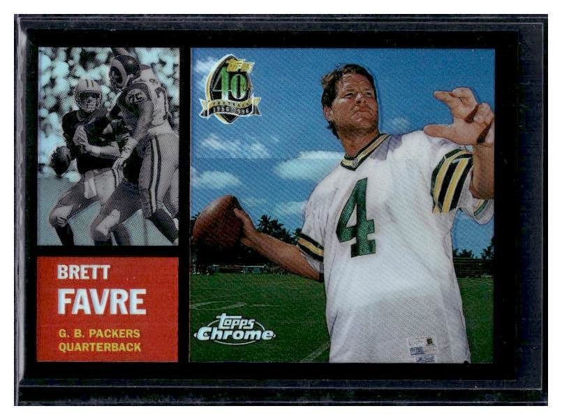1996 Topps Chrome 40th Anniversary Retro Brett Favre #7 Refractor