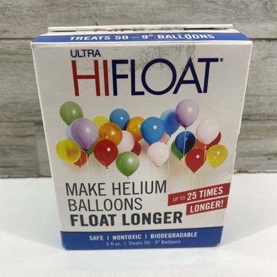 Ultra Hi-Float Balloon Solution & Pump Dispenser 5oz Treats 50 Helium Balloons