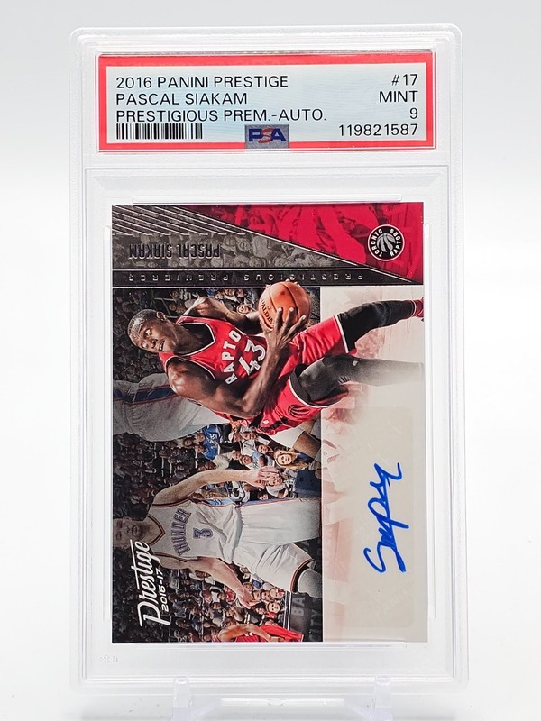 PASCAL SIAKAM 2016-17 PRESTIGE PRESTIGIOUS PREMIERES AUTOGRAPH #17 PSA 9 Q5997