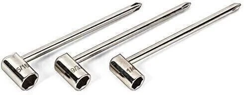 StewMac Pocket Truss Rod Wrenches, Set of 3 Sizes (1/4", 9/32", and 5/16" Nuts)