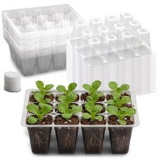 Extra Large 12 Cell Clear Reusable Seed Starter Trays with