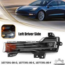 Front Fog Light Lamp W/LED DRL Left Driver Side For 2017-2023 Tesla Model 3 Y