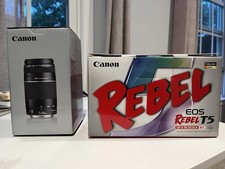 NEW Canon EOS Rebel T5 DSLR Camera 18-55mm  75-300mm Lens Bundle 32GB