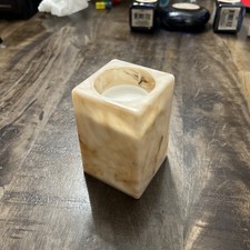 Vintage Faux Marble Plastic Dixie Cup Bathroom Countertop Pop-Up Dispenser 4.75"