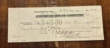American Trust Co Jonesboro, Ark. Cancelled Check Dated 2/27/1930