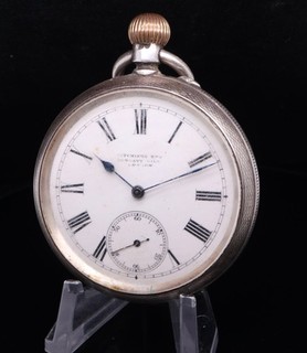 Hutchinson Bros London Antique Silver 51mm Pocket Watch English Lever $1 N/R
