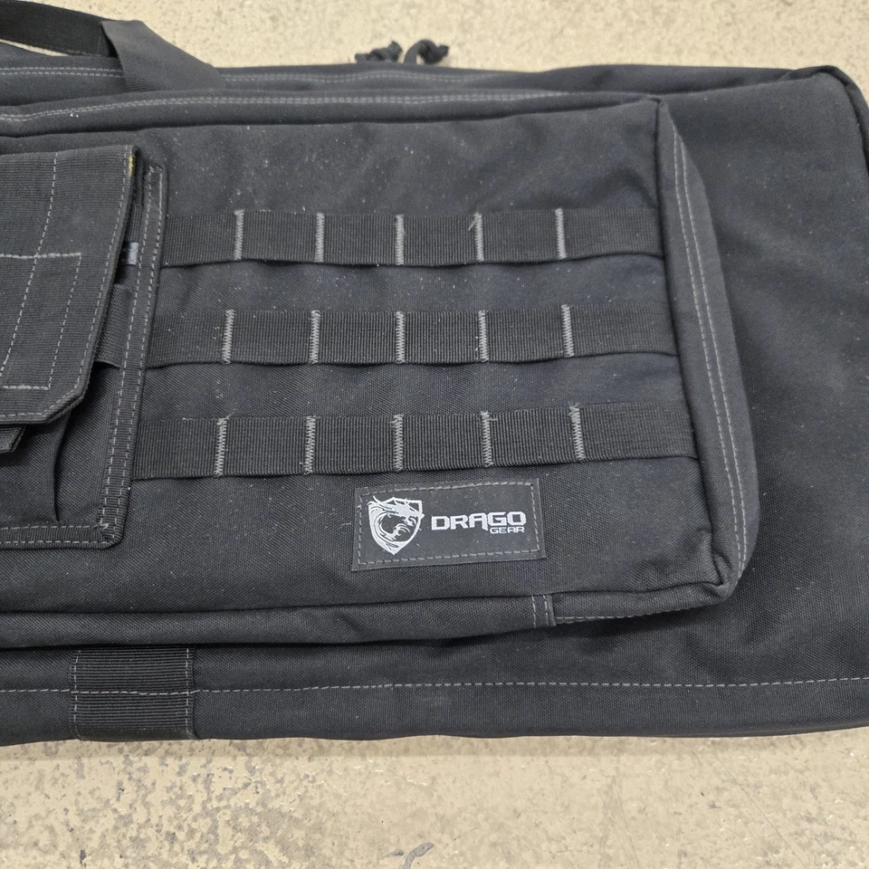 Estuche para rifle táctico Drago Gear doble bolsa pistola alcance acolchado negro Foto 2 de 4