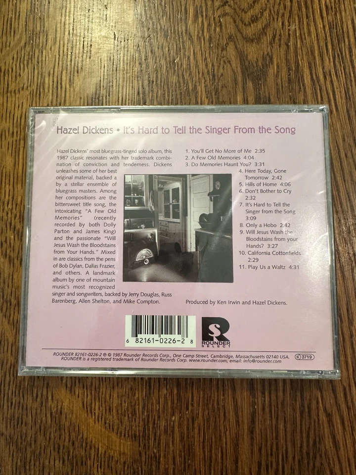 Hazel Dickens: It's Hard to Tell the Singer From the Song CD 1987 BLUEGRASS FOLK - Image 2 of 2