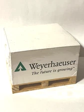 Weyerhaeuser Miniature Wooden Pallet Note Pad - 4"x4" - 2 3/4" tall - New