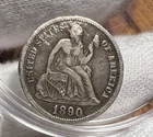 1890 S Liberty Seated Dime