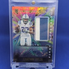 Panini 2020 Illusions Jonathan Taylor Auto Patch Gold #110/25 Colts NFL