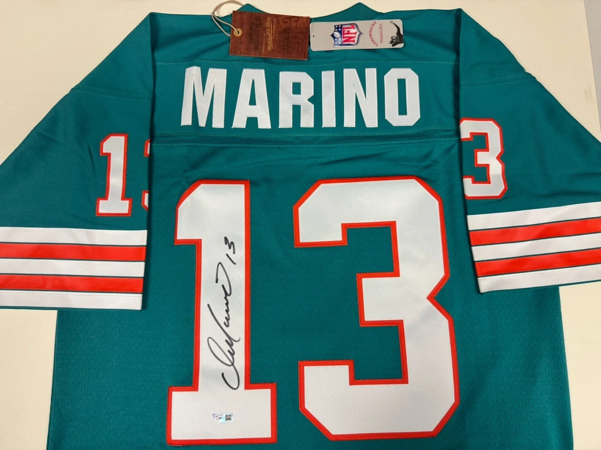 Framed Dan Marino Signed Miami Dolphins Teal Football Jersey - JSA COA GM Graded