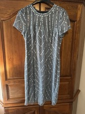 Adrianna Papell Blue Sequence Dress