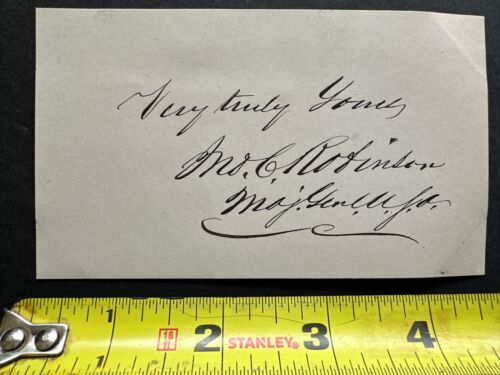 Union Major General JOHN C. ROBINSON Signed Autograph US Civil War Signature - Picture 3 of 3