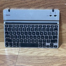 Zagg Silver and Black Wireless Bluetooth QWERTY Keyboard 9.7" iPad Only Keyboard