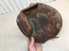 COWHIDE Wilson A2516 Catchers Baseball Mitt Glove RHT Carlton Fisk ADULT PRO-TOE
