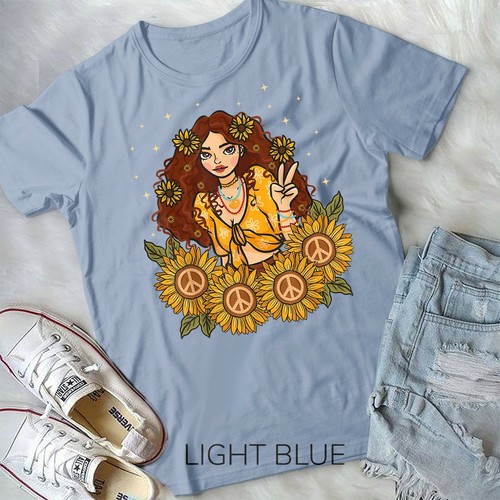 Daisy Peace Sign Hippie Soul Tshirt Cute Daisy Lover Gifts Unisex Youth T-shirt - Picture 4 of 11