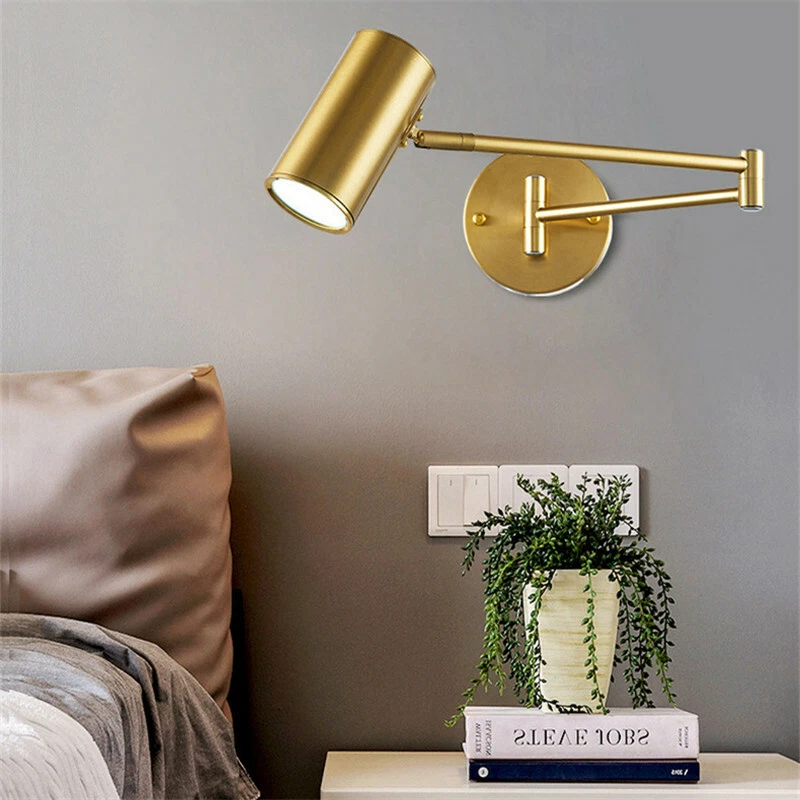 Swing arm wall 2024 lamps for bedroom