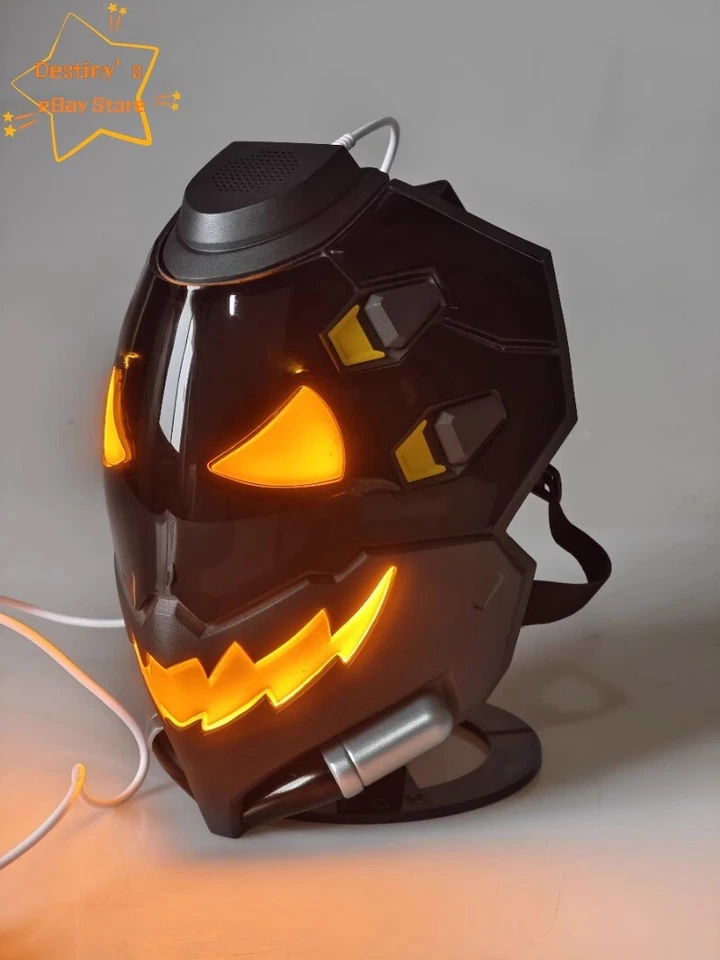 OW Overwatch Orianna Reveck Ghoul Mask Cosplay Mask LED Smiling Face Mask Helmet - Image 2 of 4