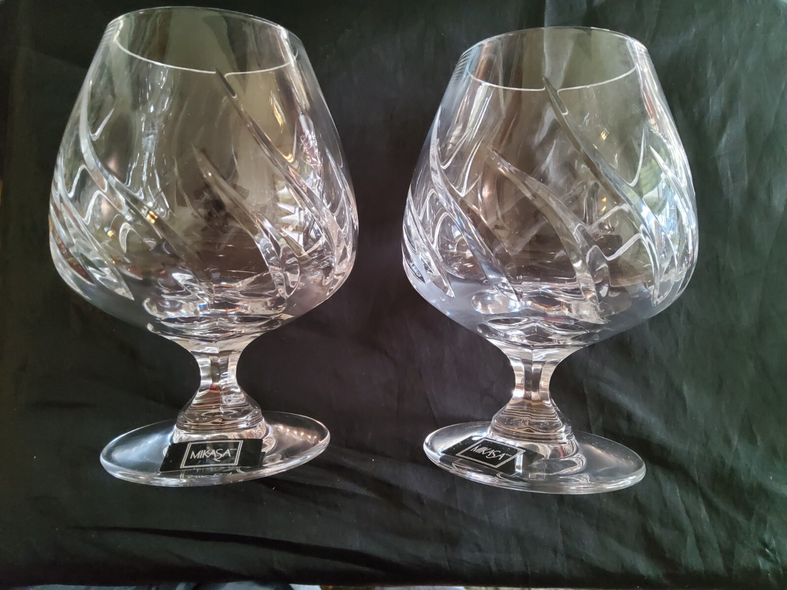 MIKASA PREVIEW Brandy Cognac Snifters Glasses Crystal ️👀👌NEW!!HTF RARE
