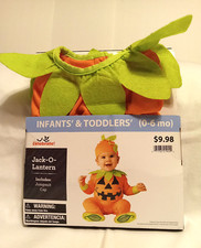 Baby Jack-O-Lantern Infant 0-6 Months Costume / New