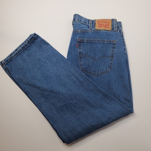 Levi's 550 Mens 40 x 32 Blue Denim Tapered Relaxed Fit Jeans Pants - Picture 5 of 11