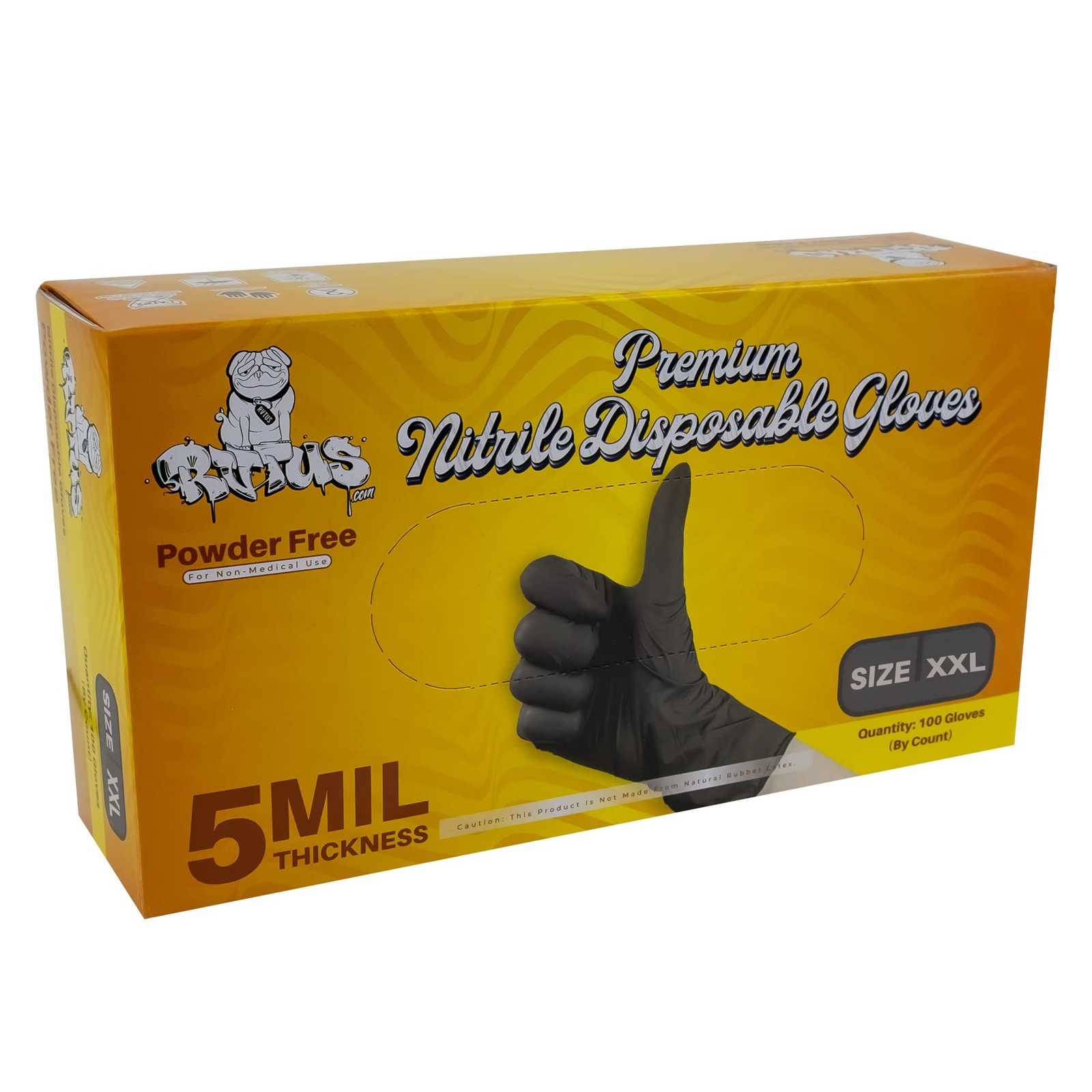 Nitrile Gloves 5 Mil Disposable Gloves - Free - Latex Free (100, Small)
