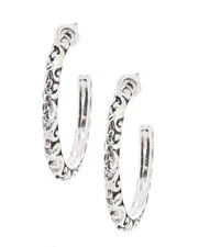 BRIGHTON BEACH Filigree Metal Circle  Hoops Earring
