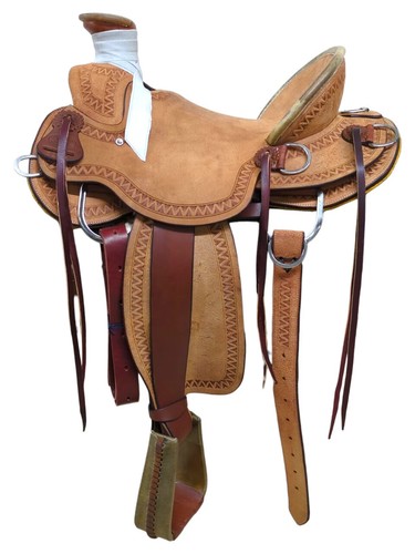 Selle Ranch Travail Cuir Selle Western Wade - Pour Cheval De Trait