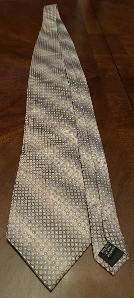 Corbata Joseph & Feiss azul tostado hecha a mano 100 % seda para hombre hecha en China Foto 3 de 4