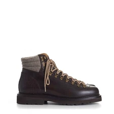 BRUNELLO CUCINELLI 3150$ Mountain Boots - Wool Insert, Crocodile & Calfskin