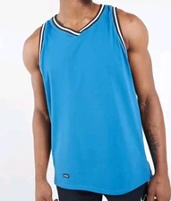 NEW Men's TLF Techne Size M Jersey Tank Top Olympic Blue Training Weightlifting