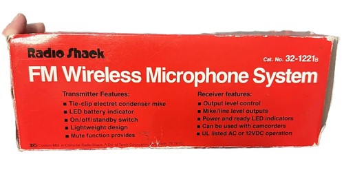 Wireless Microphone Transmitter & Receiver System W/Box Realistic 49-MHz FM CRV - Picture 6 of 9