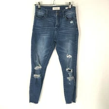 Pacsun Womens Power Super Stretch High Rise Blue Ankle Jegging Jeans 24