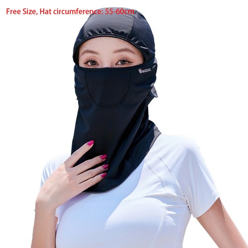 with Shawl Mask Cap Ice Silk Pullover Cap New Helmet Cap Summer - Picture 2 of 15
