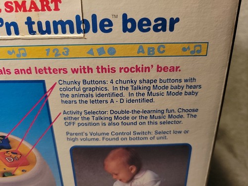 Vintage Vtech Little Smart Talk N Tumble Bear Learning Toy Baby ABC - Picture 9 of 9