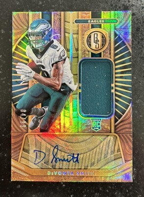 2021 Panini Gold Standard DeVonta Smith True RPA Auto Patch /99 Holo Rookie RC