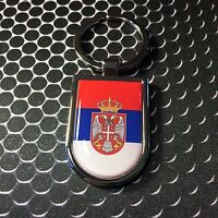 Serbia Srbija Flag Domed Stainless Keychain Proud Flag Car 3d 45mm X 30mm Serbia Srbija Flag Domed Stainless Keychain Proud Flag Car 3d 45mm X 30mm