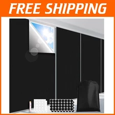 Customizable Blackout Window Panels, 118" x 57" - 2 Pack Travel Blinds, No Tools