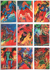 1995 DC COMICS PEPSICARDS Juego Completo 100/100 Batman Superman Mujer Maravilla Reimpresión
