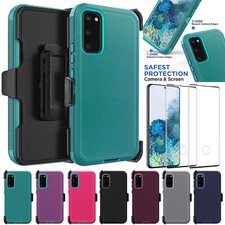For Samsung Galaxy S9/S8 S20 FE/Ultra/Plus Case Cover Belt Clip / Tempered Glass