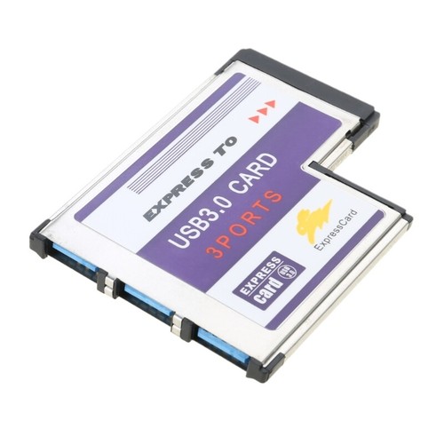 54mm for Express Card 3 Port USB 3.0 Adapter Expresscard for Laptop FL1100 Chip - Photo 4/8